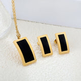 Luxury Water Drop Choker Necklace & Earrings Set – Stainless Steel Women’s Jewelry for Wedding & Special Occasions