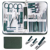 30-Piece Professional Nail Clippers Manicure & Pedicure Set with Portable Travel Case – Stainless Steel Cuticle Nippers & Precision Nail Care Kit