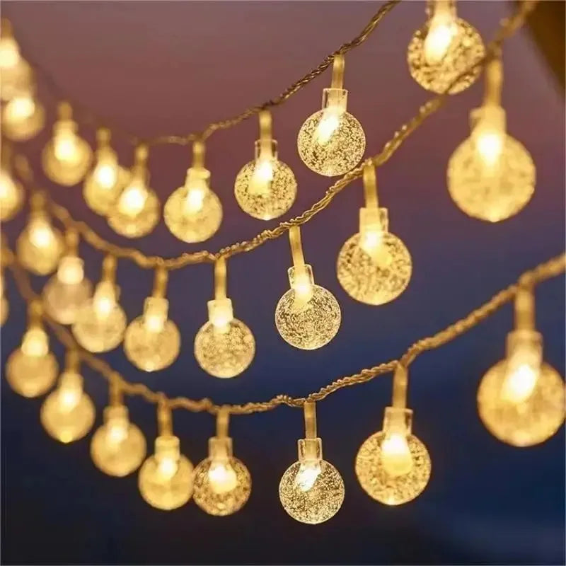 3M 2024 Snowflake Christmas Lights - LED String Fairy Lights for Home, Tree, Garden & New Year Décor