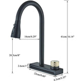 Kitchen Faucet Flexible Pull Out 3 Way Nozzle Gourmet Kitchen Faucets Black Rain Waterfall Kitchen Sink Mixer Tap Crane - novelvine