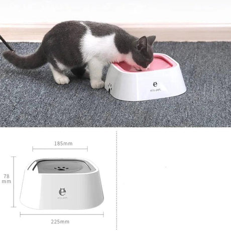 Dog Drinking Water Bowl Floating Non-Wetting Mouth Cat Bowl Without Spill Drinking Water Dispenser Plastic Anti-Over Dog Bowl - novelvine