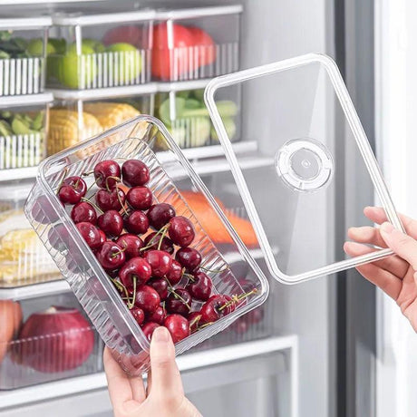 Transparent Fridge Organizer Food Storage Containers Fresh Vegetable Fruit Baskets Refrigerator Storage Box Kitchen Organizer - novelvine