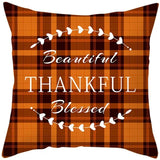 Autumn Maple Leaf Pumpkin Pillowcase – 45x45cm Fall Home Décor | Grateful Thanksgiving Throw Pillow Cover | Polyester Cushion Cover