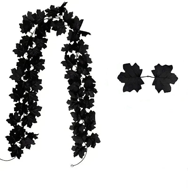 200CM Artificial Autumn Maple Leaf Garland – Fall Vine Wreath for Home, Door, Wall & Garden Decorations