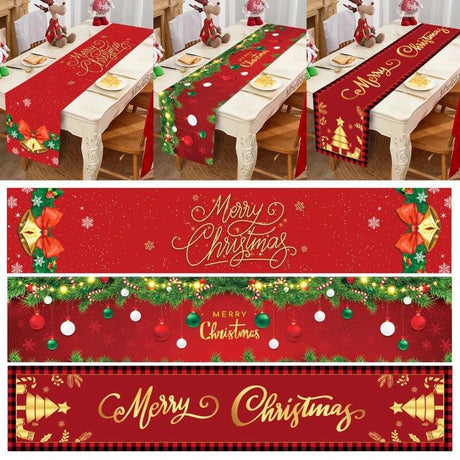 Christmas Table Runner Merry Christmas Decorations For Home - novelvine