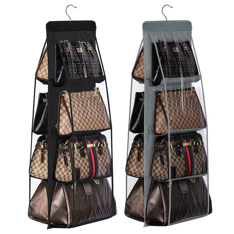 Premium Oxford Cloth Handbag Hanging Organizer - Multi-Compartment Closet Storage Solution for Purses, Bags, & Accessories - novelvine