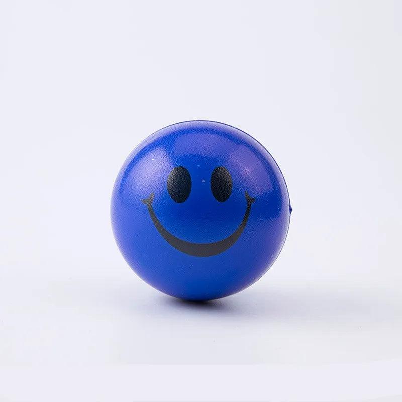 Smile Face Stress Ball - 6.3cm PU Foam Squeeze Toy for Hand Exercise and Anxiety Relief - Perfect for Children and Adults - novelvine