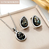 Luxury Water Drop Choker Necklace & Earrings Set – Stainless Steel Women’s Jewelry for Wedding & Special Occasions