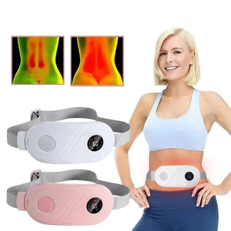 Heating Belt Smart Menstrual Heating Pad Electric Infrared Heat Belly Waist Belt Massager For Women Girl Pain Relief - novelvine