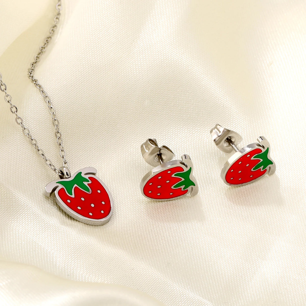 Luxury Water Drop Choker Necklace & Earrings Set – Stainless Steel Women’s Jewelry for Wedding & Special Occasions