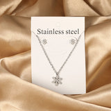 Luxury Water Drop Choker Necklace & Earrings Set – Stainless Steel Women’s Jewelry for Wedding & Special Occasions