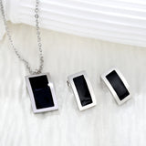 Luxury Water Drop Choker Necklace & Earrings Set – Stainless Steel Women’s Jewelry for Wedding & Special Occasions