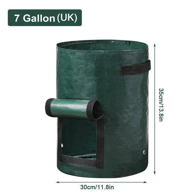 Garden Grow Bags 3/5/7/10 Gallon – Heavy-Duty Fabric Plant Pots for Vegetables, Potatoes, Onions, and Herbs – PE DIY Planter Bags with Handles