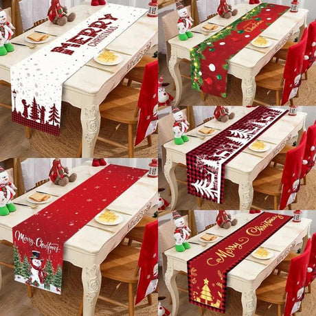 Christmas Table Runner Merry Christmas Decorations For Home - novelvine