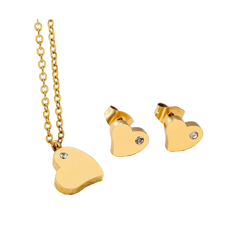 Luxury Water Drop Choker Necklace & Earrings Set – Stainless Steel Women’s Jewelry for Wedding & Special Occasions