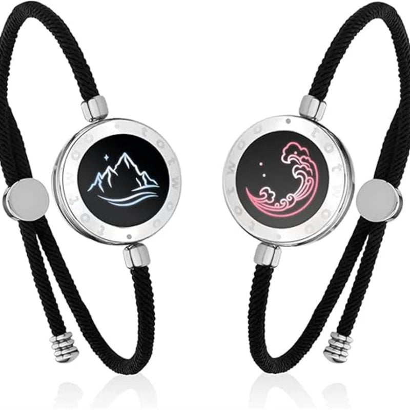 TOTWOO Long Distance Touch Bracelets for Couples – Smart Light-Up & Vibration Love Bracelets | Relationship Gift for Lovers
