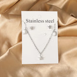 Luxury Water Drop Choker Necklace & Earrings Set – Stainless Steel Women’s Jewelry for Wedding & Special Occasions