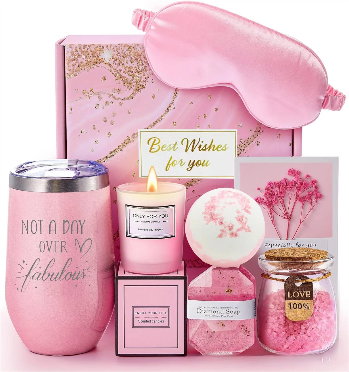 Lavender Spa Gift Basket Set for Women – Luxury Relaxation Gifts for Ladies, Mom, Wife, Girlfriend & Sister | Perfect for Birthday, Christmas, Valentine’s Day & Mother’s Day