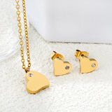 Luxury Water Drop Choker Necklace & Earrings Set – Stainless Steel Women’s Jewelry for Wedding & Special Occasions