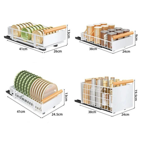 Sliding Bowl Dish Storage Rack - novelvine