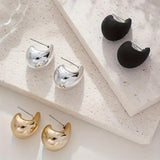 Vintage Multicolor Water Drop Stud Earrings – Trendy Punk Metal Earrings for Women