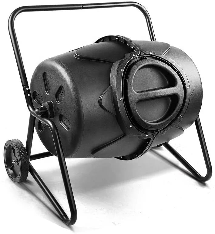 170L Large Capacity Dual Chamber Compost Tumbler – Heavy-Duty Rotating Garden Bin for Leaves, Yard Waste & Organic Composting