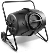 170L Large Capacity Dual Chamber Compost Tumbler – Heavy-Duty Rotating Garden Bin for Leaves, Yard Waste & Organic Composting
