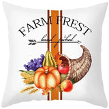 Autumn Maple Leaf Pumpkin Pillowcase – 45x45cm Fall Home Décor | Grateful Thanksgiving Throw Pillow Cover | Polyester Cushion Cover