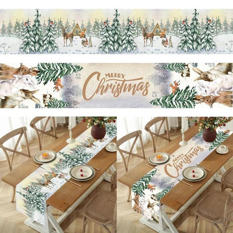 Christmas Table Runner Merry Christmas Decorations For Home - novelvine