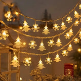 3M 2024 Snowflake Christmas Lights - LED String Fairy Lights for Home, Tree, Garden & New Year Décor