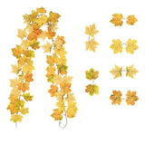 200CM Artificial Autumn Maple Leaf Garland – Fall Vine Wreath for Home, Door, Wall & Garden Decorations