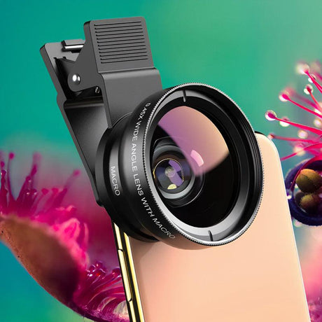 Universal 2-in-1 HD Camera Lens Kit for Smartphones - Wide Angle & Macro Lenses - novelvine