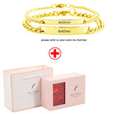 2pcs Personalized Stainless Steel Name Bracelet Set – Custom Couple Gift with Jewelry Box