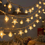 3M 2024 Snowflake Christmas Lights - LED String Fairy Lights for Home, Tree, Garden & New Year Décor