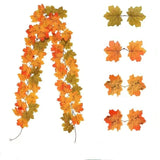 200CM Artificial Autumn Maple Leaf Garland – Fall Vine Wreath for Home, Door, Wall & Garden Decorations