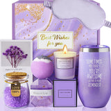 Lavender Spa Gift Basket Set for Women – Luxury Relaxation Gifts for Ladies, Mom, Wife, Girlfriend & Sister | Perfect for Birthday, Christmas, Valentine’s Day & Mother’s Day