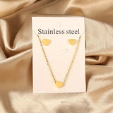 Luxury Water Drop Choker Necklace & Earrings Set – Stainless Steel Women’s Jewelry for Wedding & Special Occasions