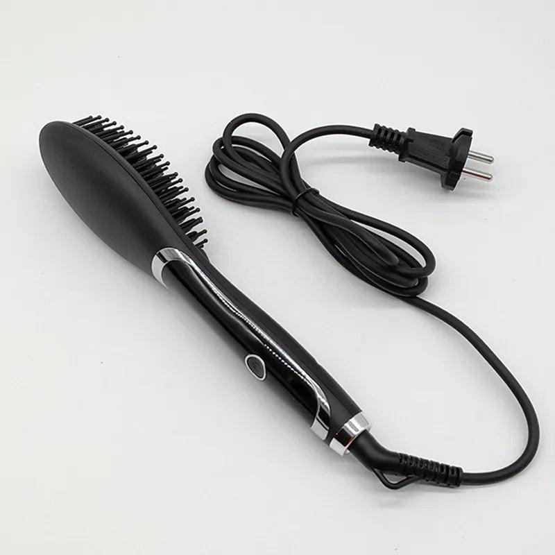 Hot Comb Straightener Electric Hair Straightener Hair Curler Wet Dry Use Hair Hot Heating Comb For Hair Straight Hair Comb - novelvine