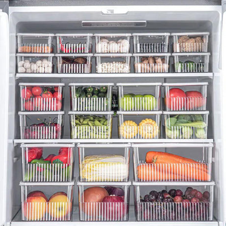 Transparent Fridge Organizer Food Storage Containers Fresh Vegetable Fruit Baskets Refrigerator Storage Box Kitchen Organizer - novelvine