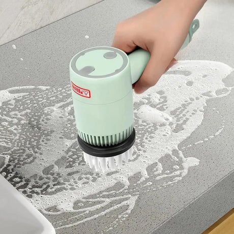 Cordless Electric Spin Scrubber with High Torque and Adjustable Gears - Includes 2-6 Interchangeable Brush Heads, Lightweight & Safe Design, for Efficient Cleaning, Lightweight S - novelvine