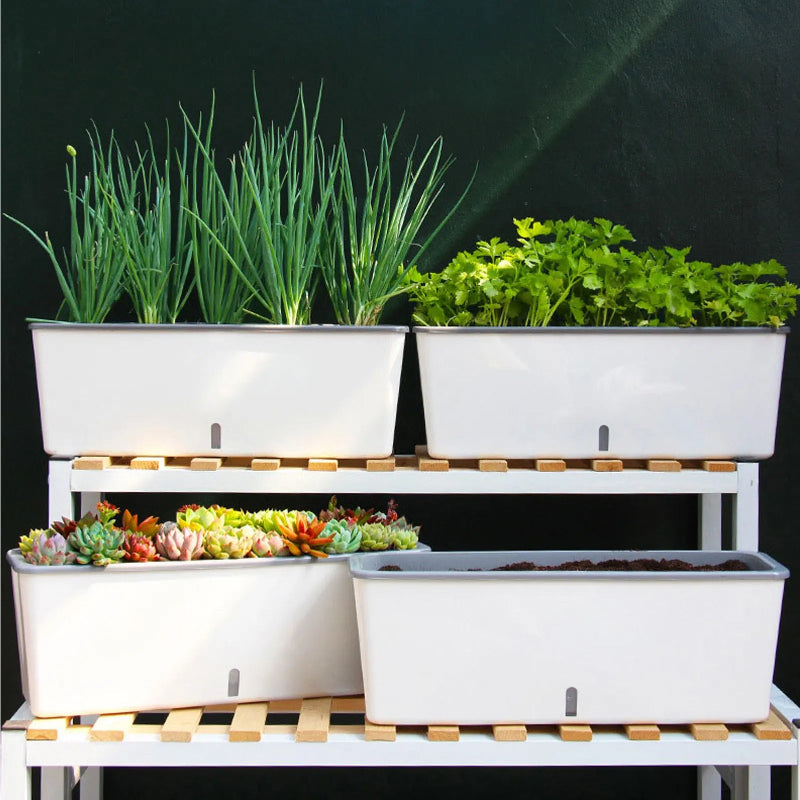 Self-Watering Planter Pots with Water Level Indicator – Decorative Indoor & Outdoor Flower Pots, Perfect Gift for Friends, Family & Neighbors