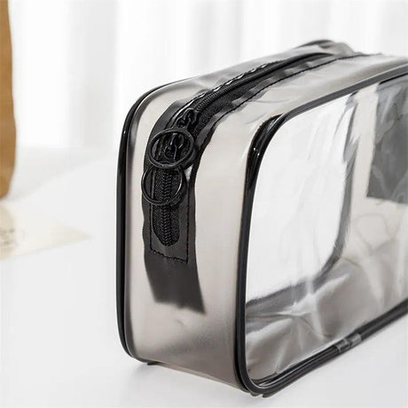 Transparent Cosmetic Bag PVC Women Zipper Clear Makeup Bags Beauty Case Travel Make Up Organizer Storage Bath Toiletry Wash Bag - novelvine