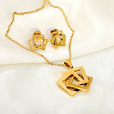 Luxury Water Drop Choker Necklace & Earrings Set – Stainless Steel Women’s Jewelry for Wedding & Special Occasions