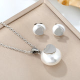 Luxury Water Drop Choker Necklace & Earrings Set – Stainless Steel Women’s Jewelry for Wedding & Special Occasions