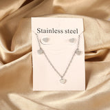 Luxury Water Drop Choker Necklace & Earrings Set – Stainless Steel Women’s Jewelry for Wedding & Special Occasions