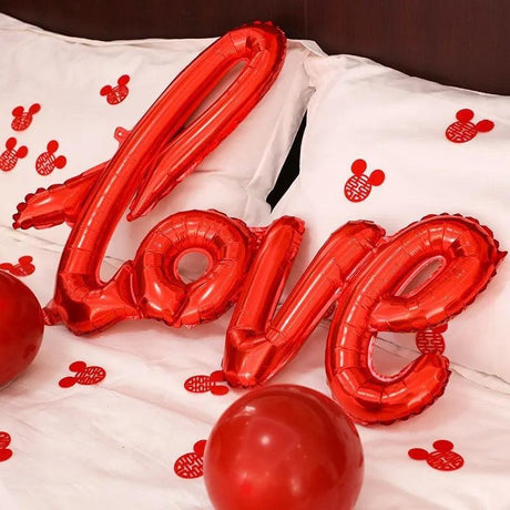 10inch Red Heart Balloons Inflatable LOVE Letter Foil Balloon for Anniversary Valentine Day Wedding Party Decoration Supplies - novelvine