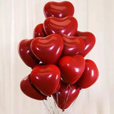 10inch Red Heart Balloons Inflatable LOVE Letter Foil Balloon for Anniversary Valentine Day Wedding Party Decoration Supplies - novelvine