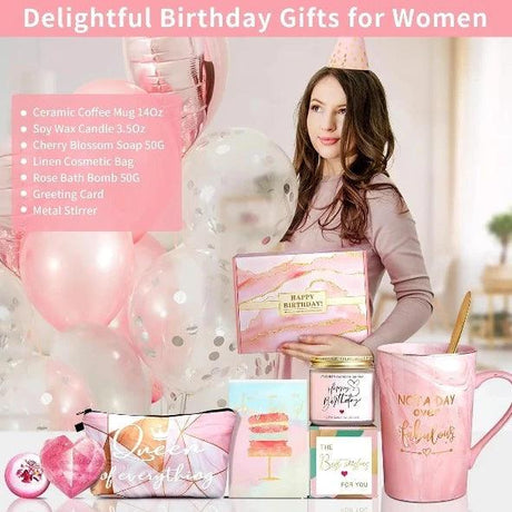 Not A Day Over Fabulous Mug Gifts Set- Birthday Gifts for Women - Funny Birthday Gift Ideas for Her, Friends, Coworkers, Her, Wife - novelvine