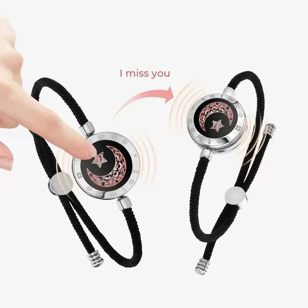 TOTWOO Long Distance Touch Bracelets for Couples – Smart Light-Up & Vibration Love Bracelets | Relationship Gift for Lovers