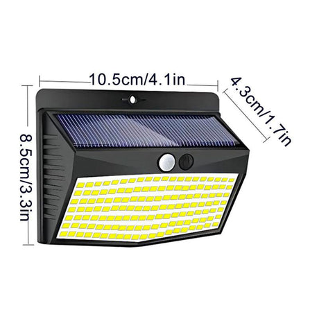 138 LED Solar Lights Outdoor - Waterproof Motion Sensor Wall Lamps - Energy-Efficient Garden and Street Lighting - novelvine